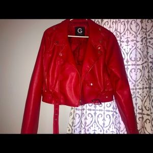 Red leather Jacket